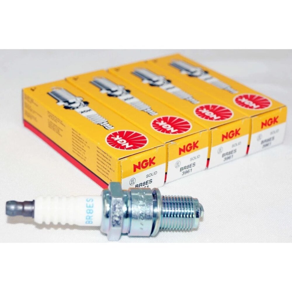 4 Pack Genuine NGK 3961 Spark Plug Solid Tip BR8ES Kawasaki Polaris Yamaha